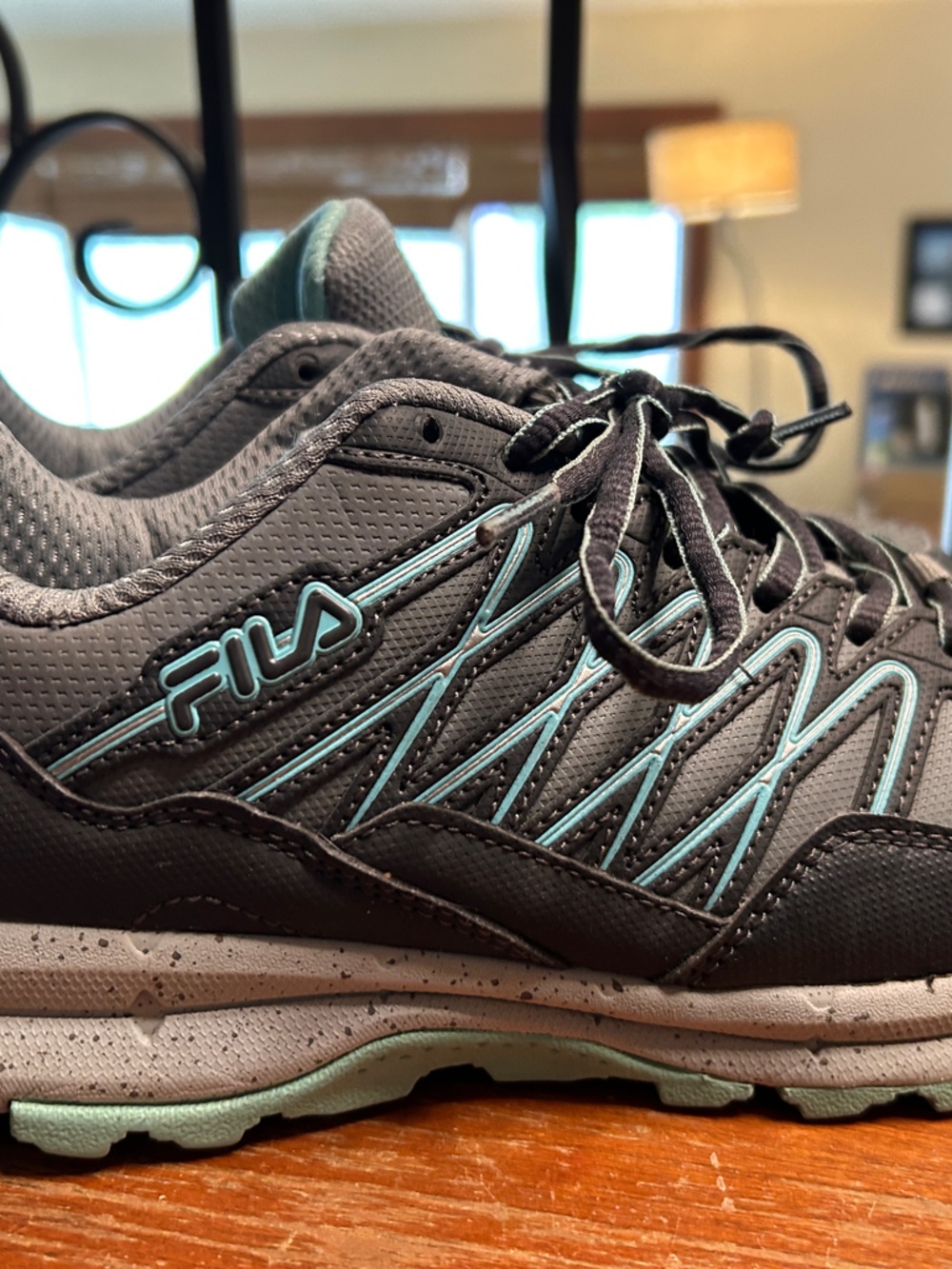 FIL A Women's Gray Athletic Sneakers with Mint Accents 9